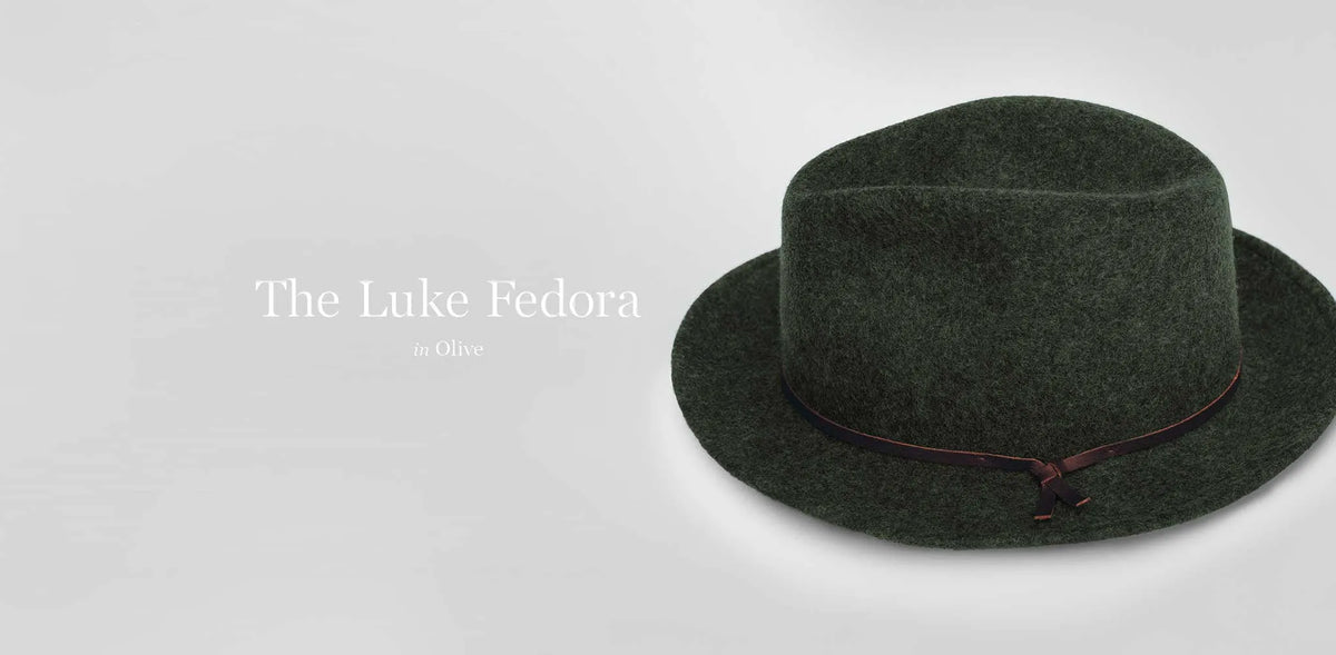 The Luke Fedora in Olive