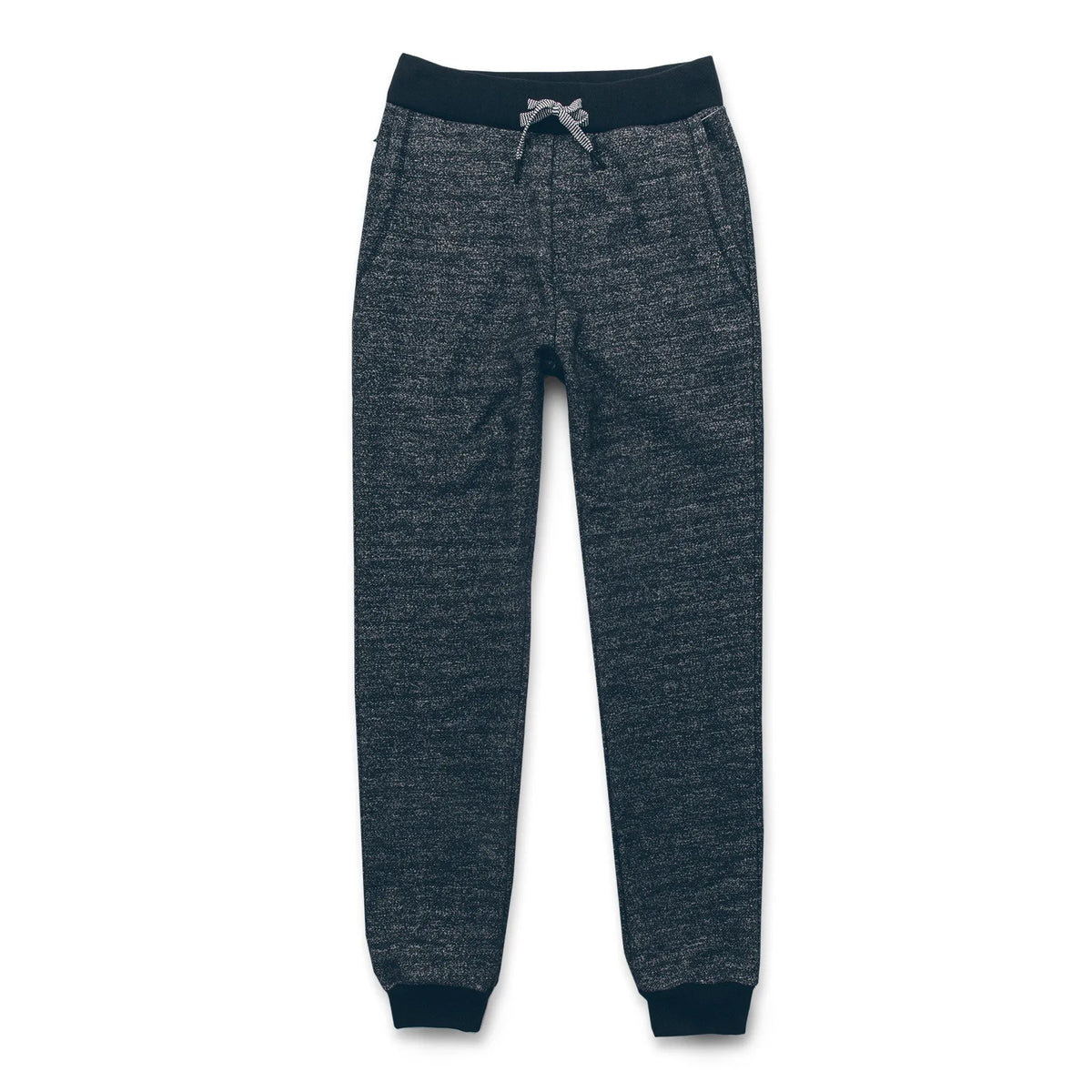 The Travel Pant in Charcoal Fleck Fleece