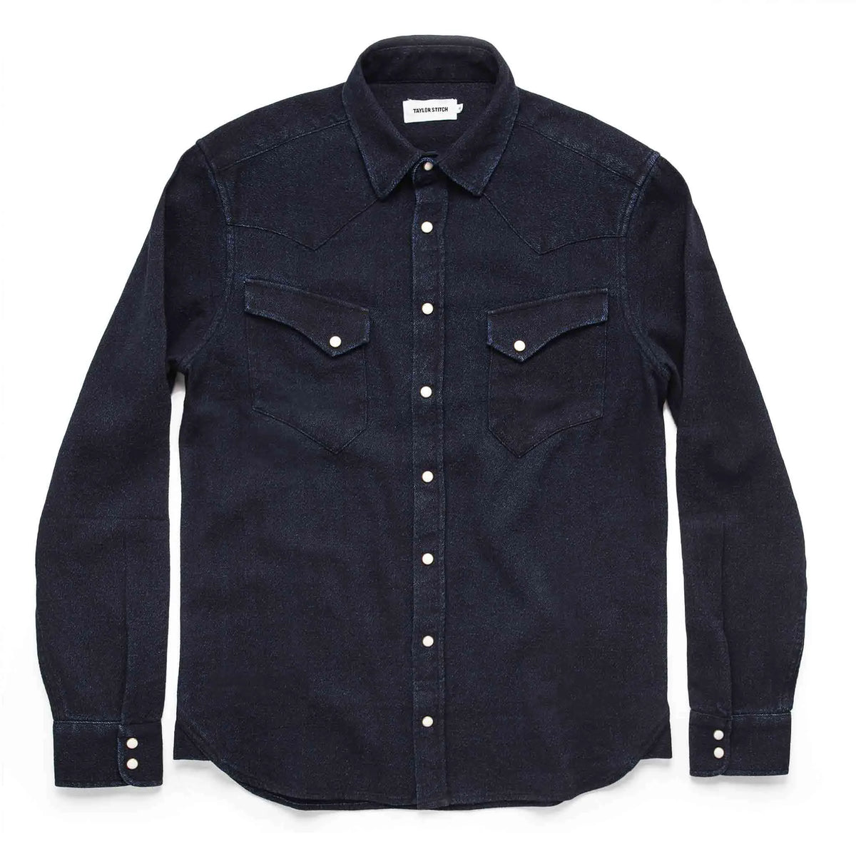 The Western Shirt in Indigo Crepe