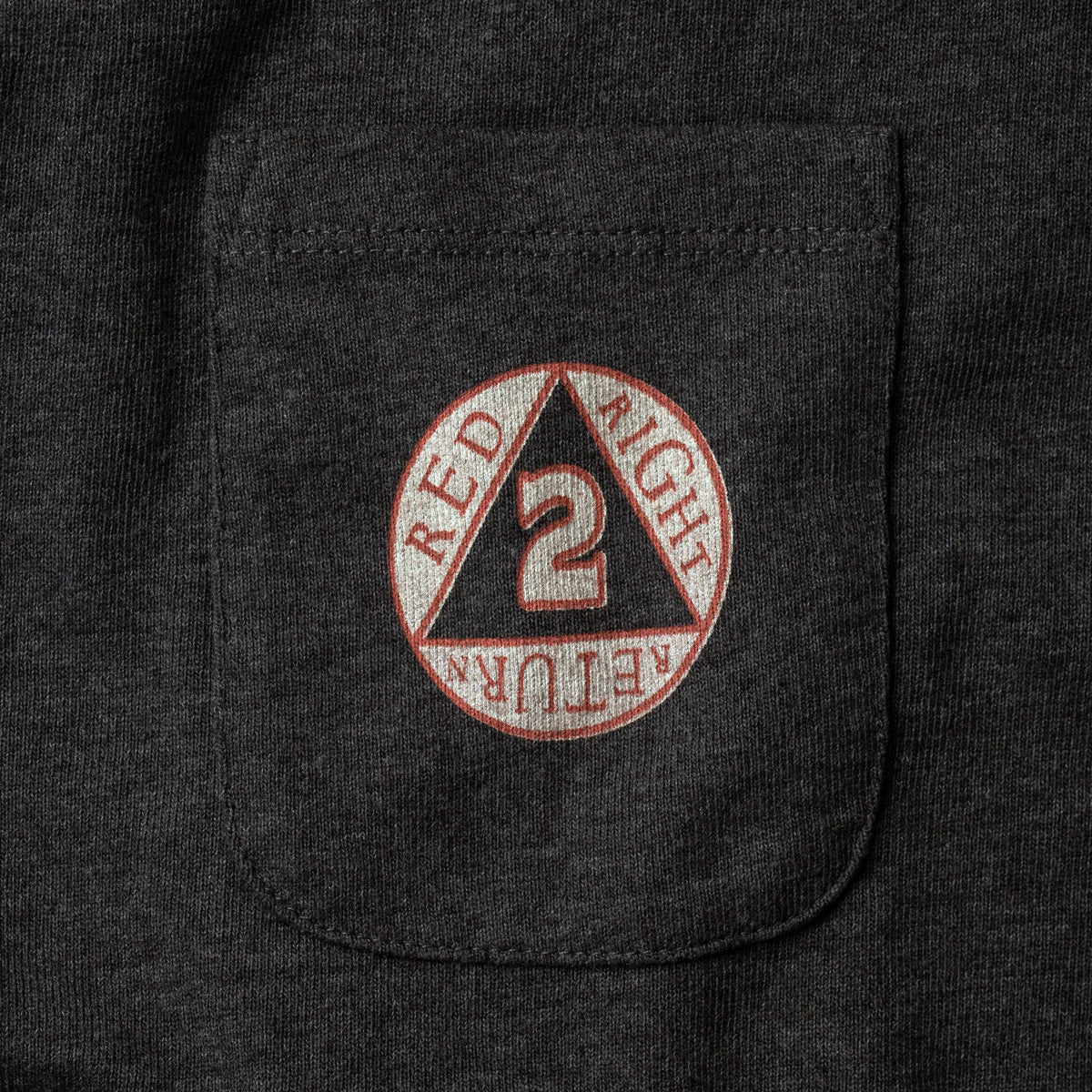 The Heavy Bag Tee in Red, Right, Return