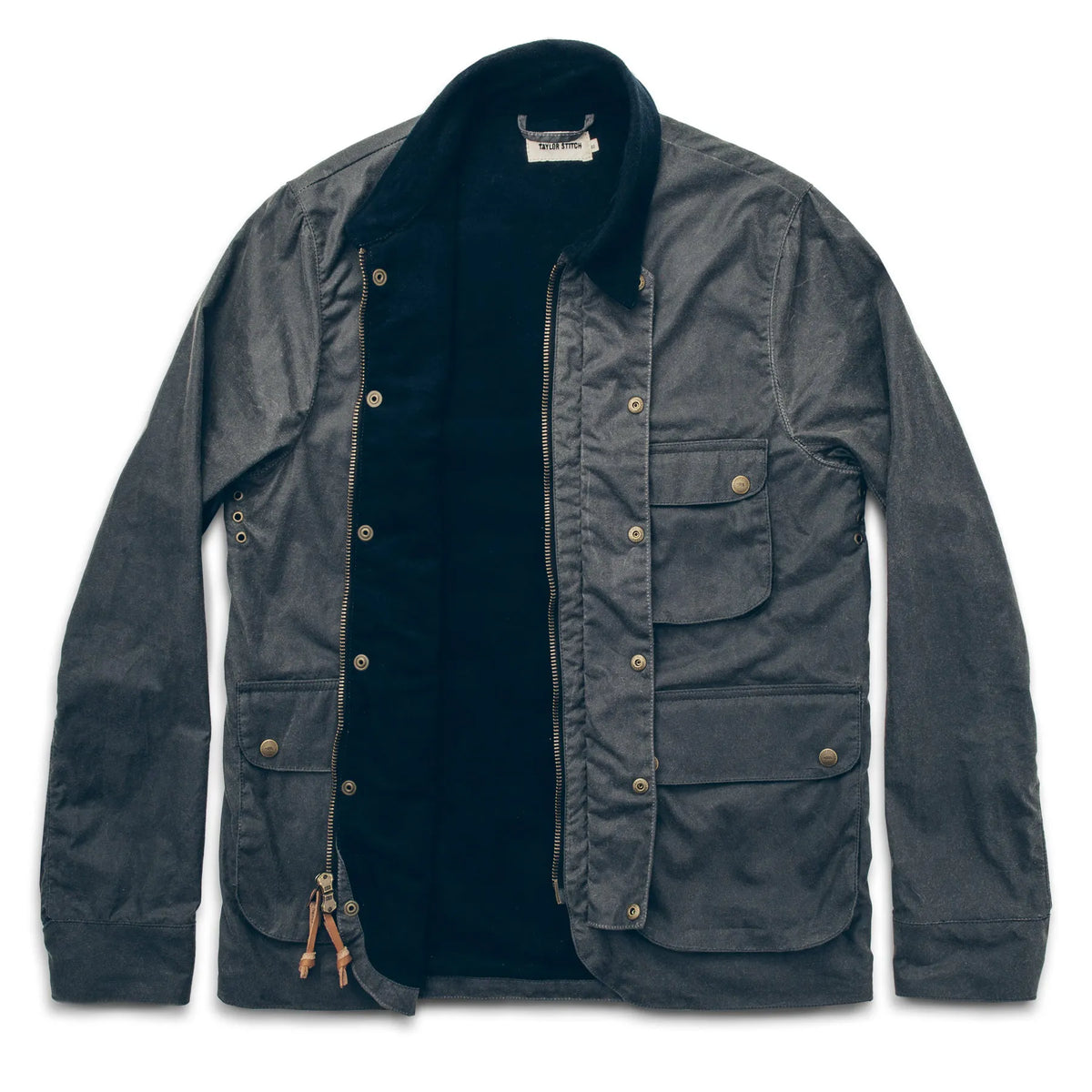 The Rover Jacket in Slate Beeswaxed Canvas