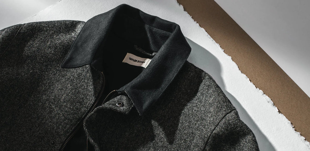 The Rover Jacket in Charcoal Birdseye Waxed Wool