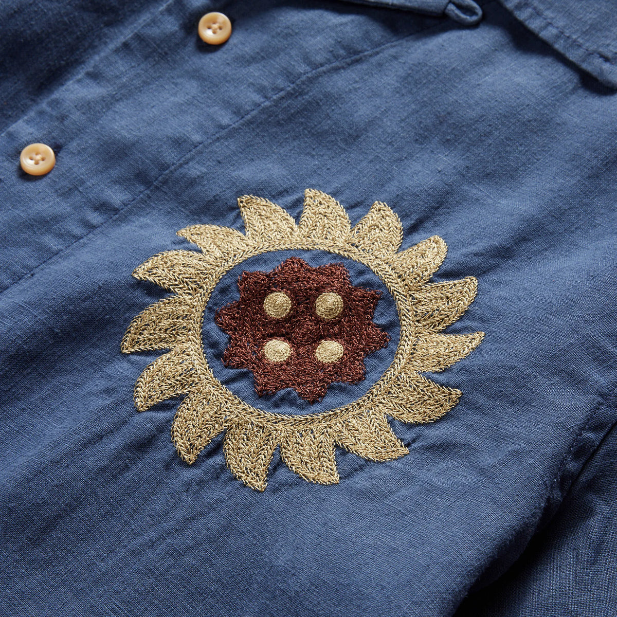 The Embroidered Hawthorne in Sea Glass Hemp