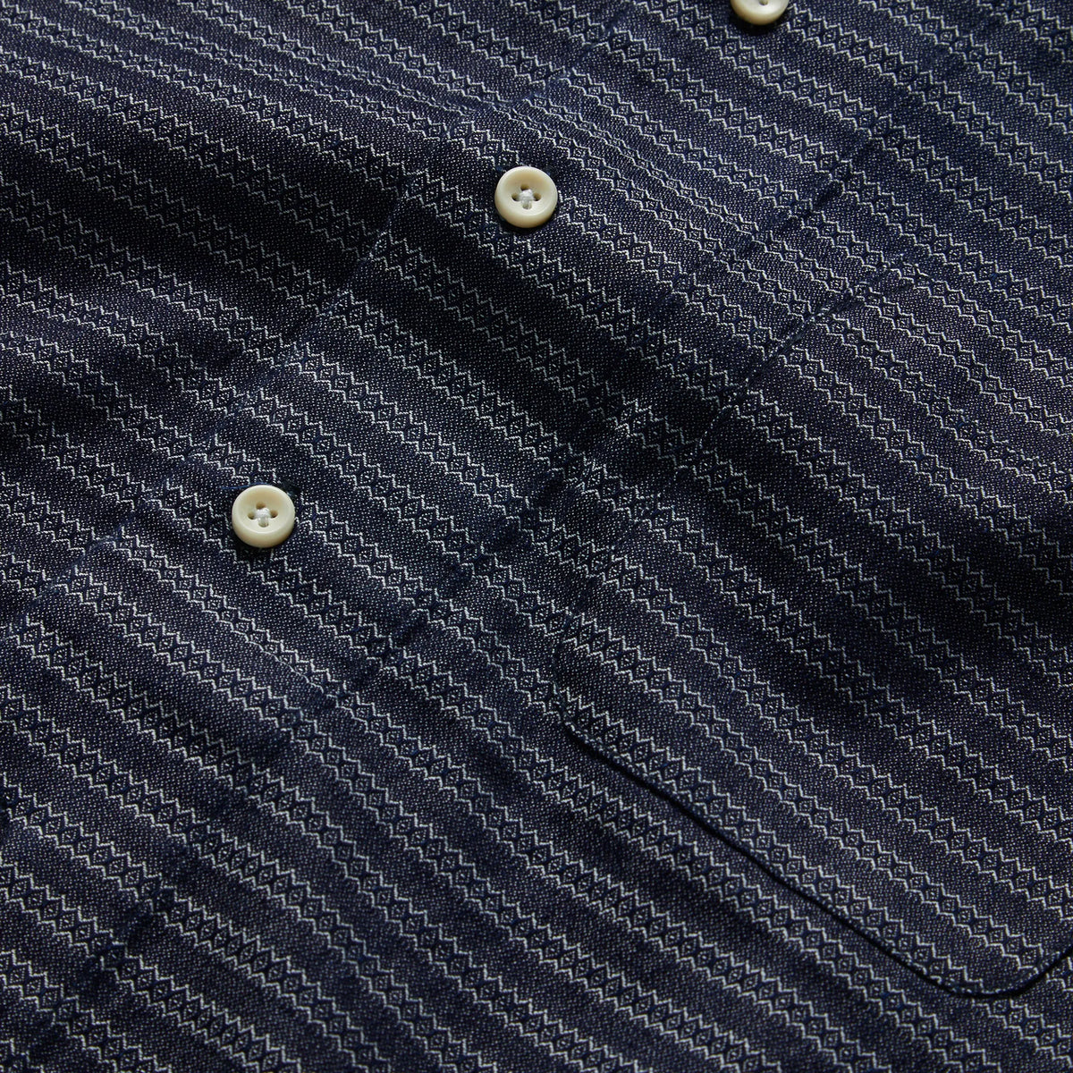 The Short Sleeve Hawthorne in Navy Dobby