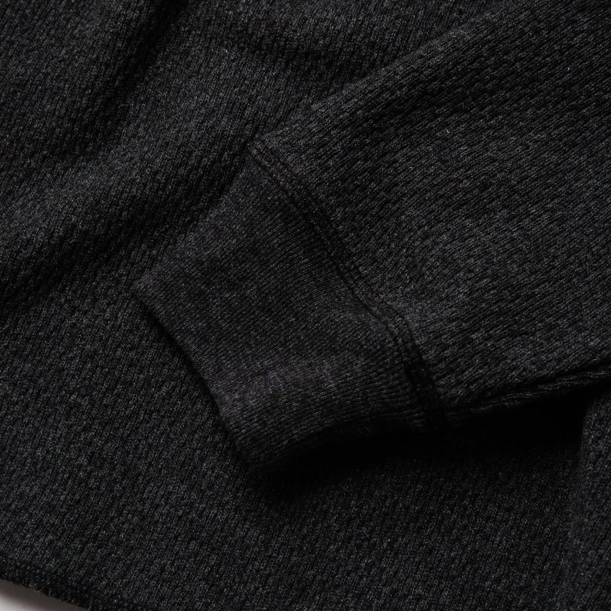 The Heavy Bag Waffle Henley in Coal