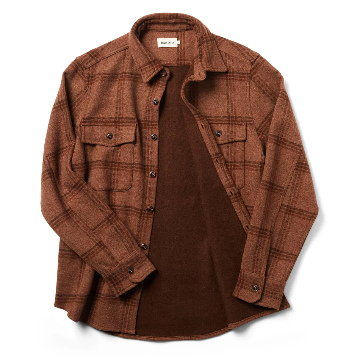 The Maritime Shirt Jacket in Espresso Plaid Wool