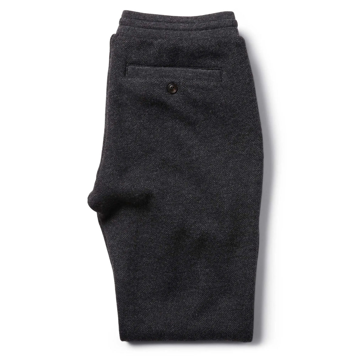 The Weekend Pant in Charcoal Herringbone Wool