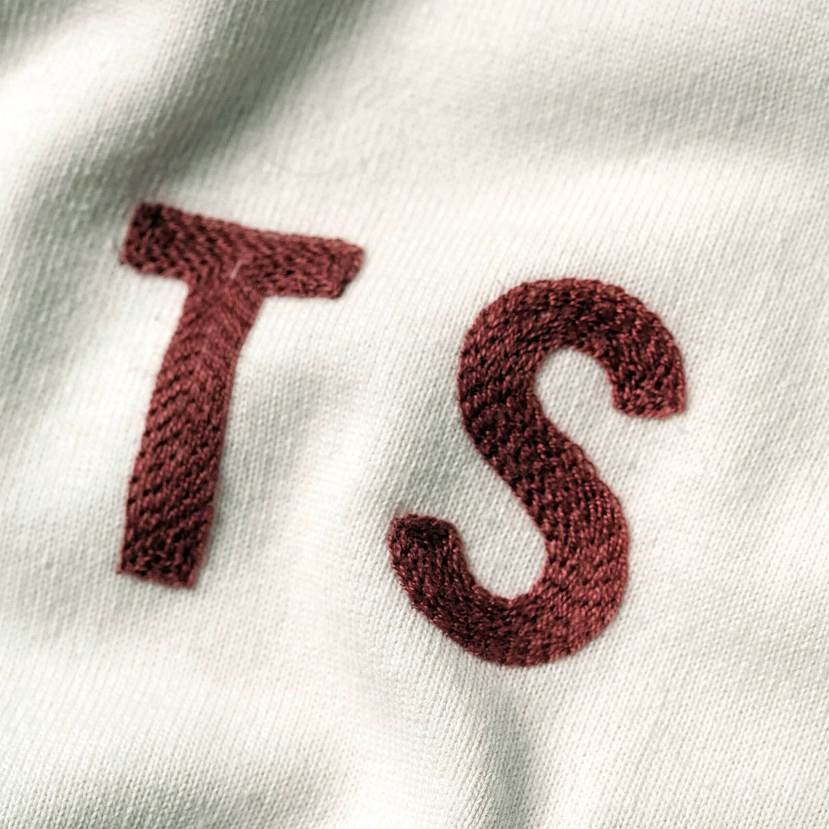 The Embroidered Heavy Bag Tee in Natural TS