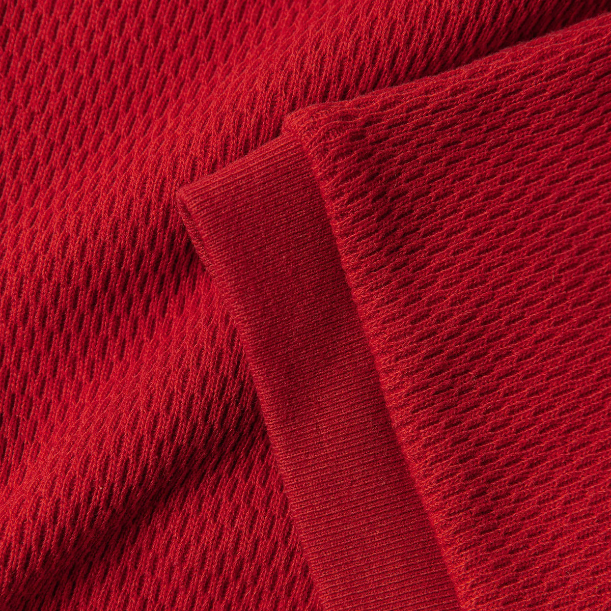 The Heavy Bag Waffle Short Sleeve in Cardinal