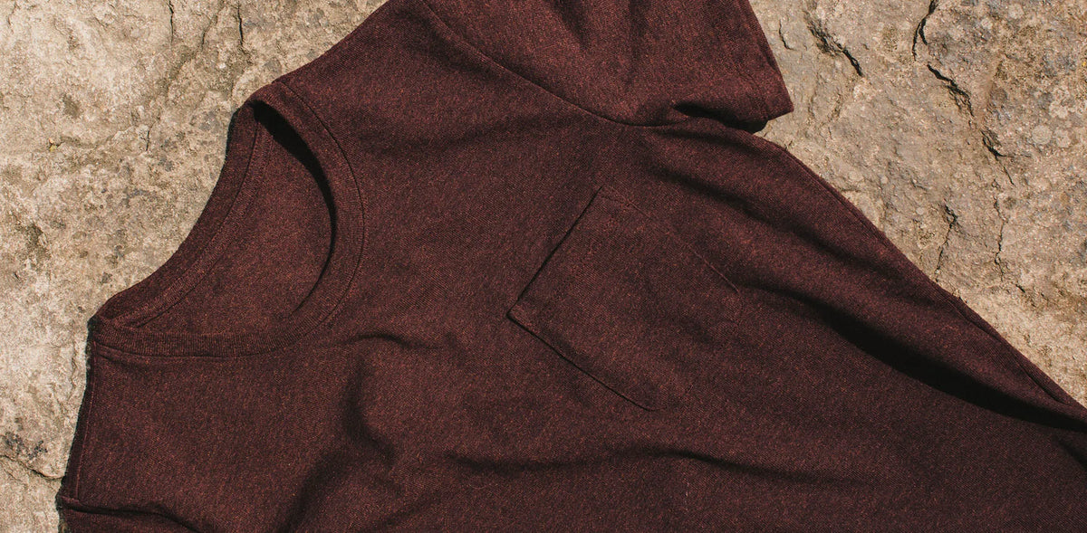 The Heavy Bag Tee in Burgundy