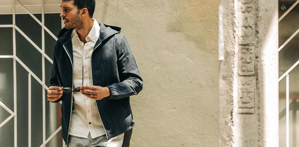 The Riptide Jacket in Indigo Slub