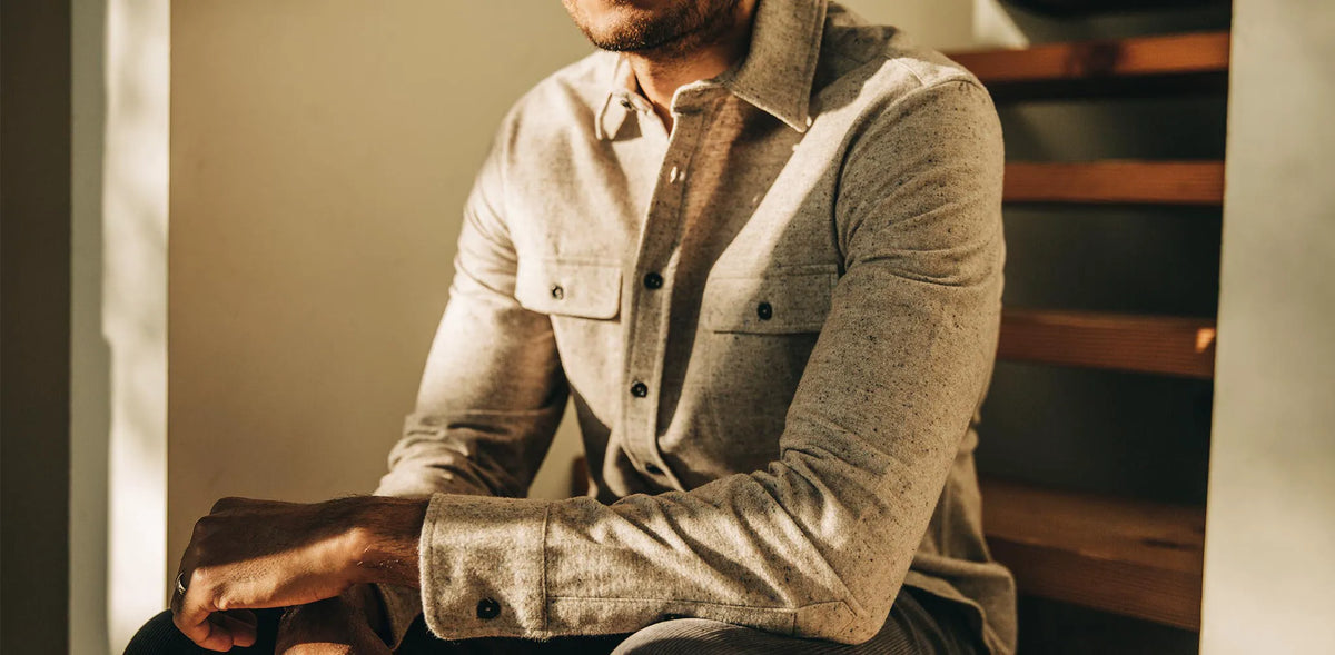 The Yosemite Shirt in Oat Donegal