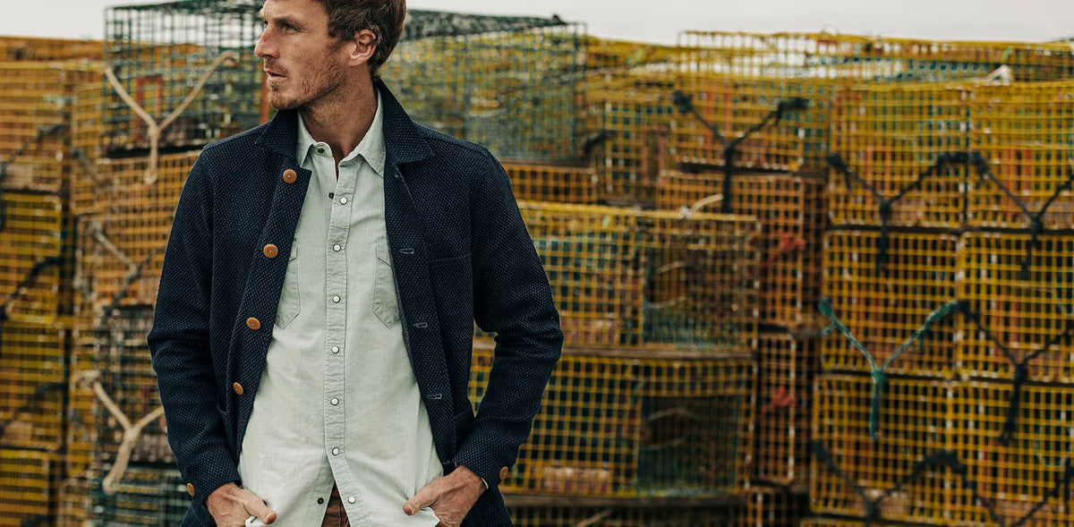 The Ojai Jacket in Indigo Diamond Plate