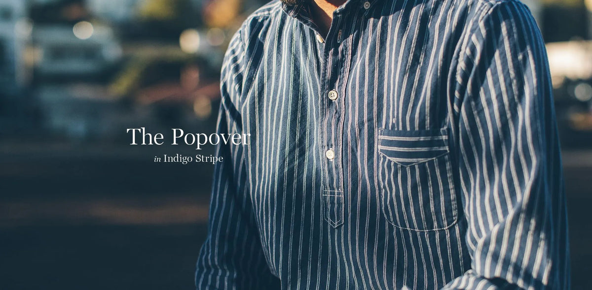 The Popover in Indigo Stripe