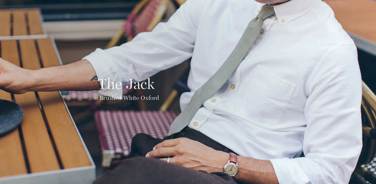 The Jack in Brushed White Oxford