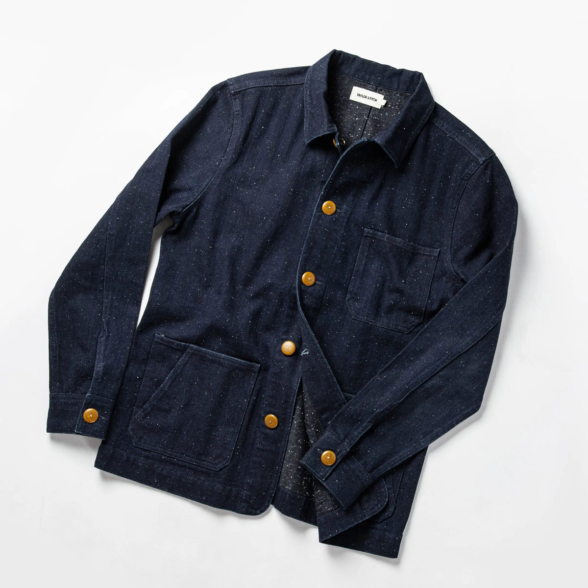 The Ojai Jacket in Indigo Herringbone