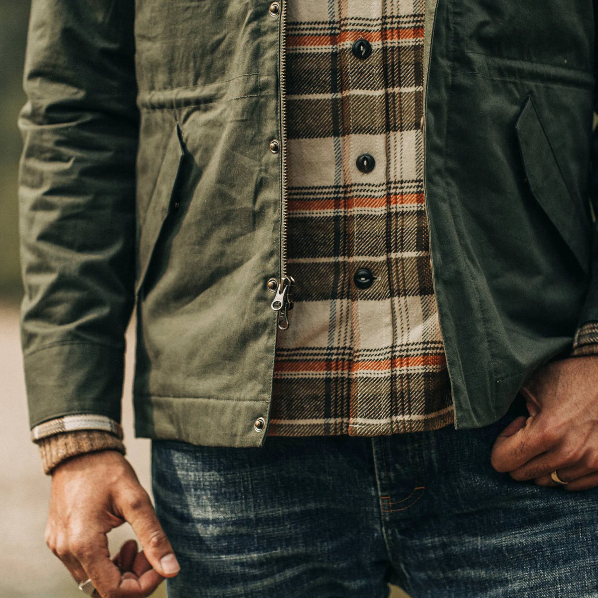 The Harris Jacket in Forest Dry Wax