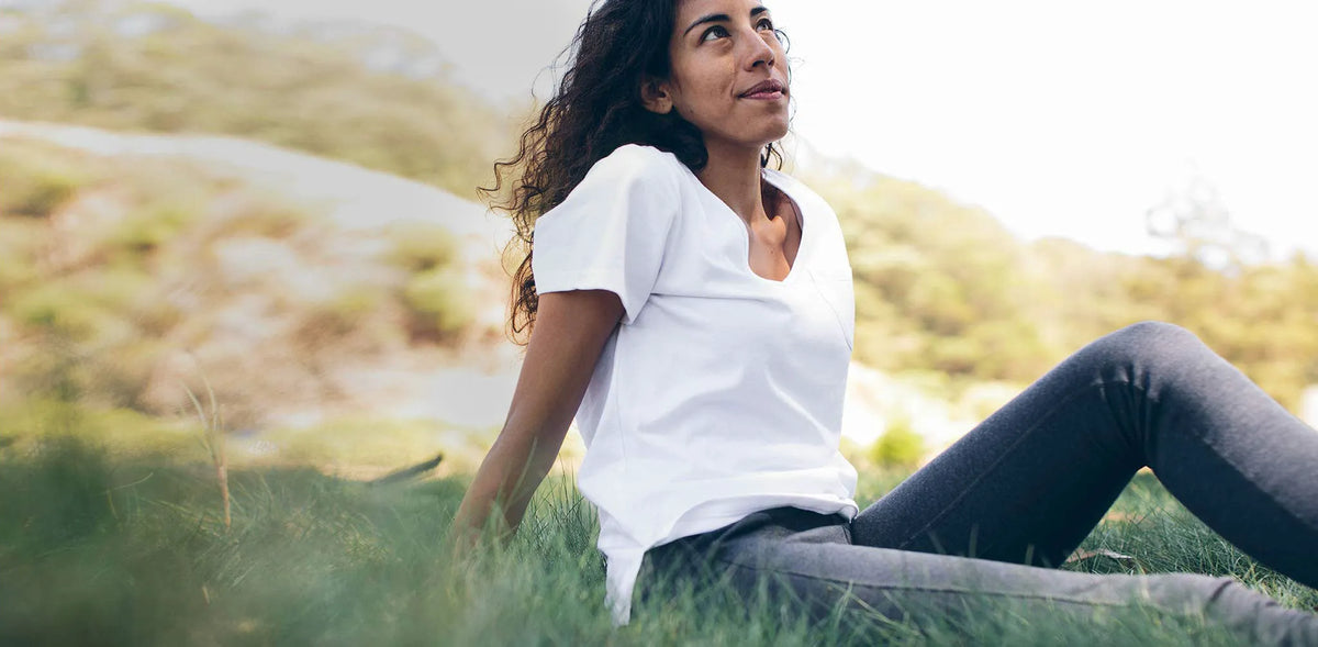 The Harper Legging in Indigo Melange Fleece