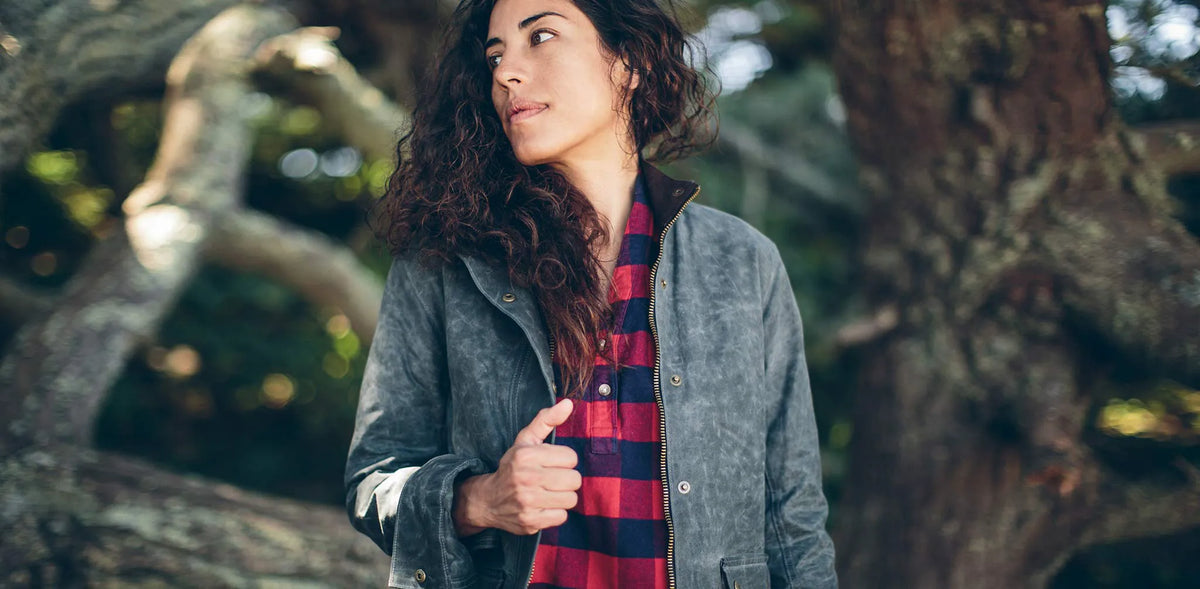 The Field Jacket in Dark Olive Beeswaxed Canvas