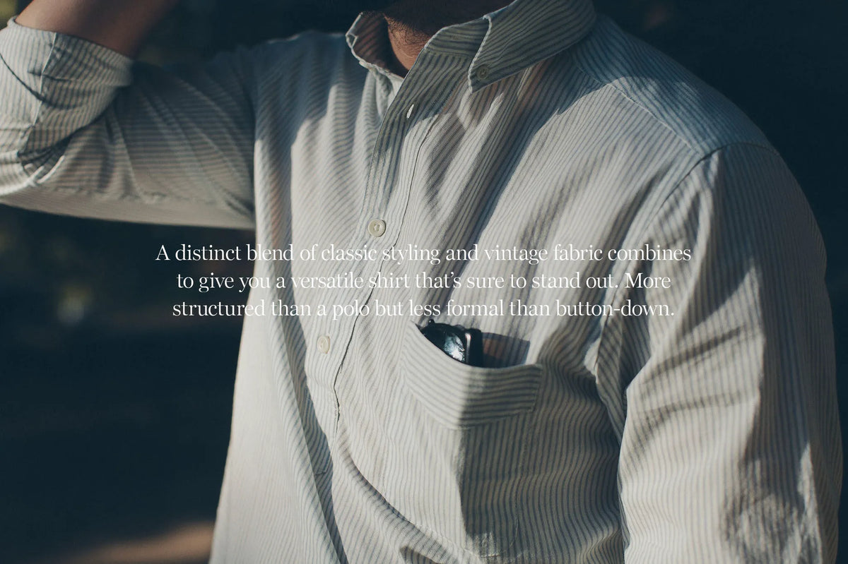 The Popover in Antique Blue Stripe