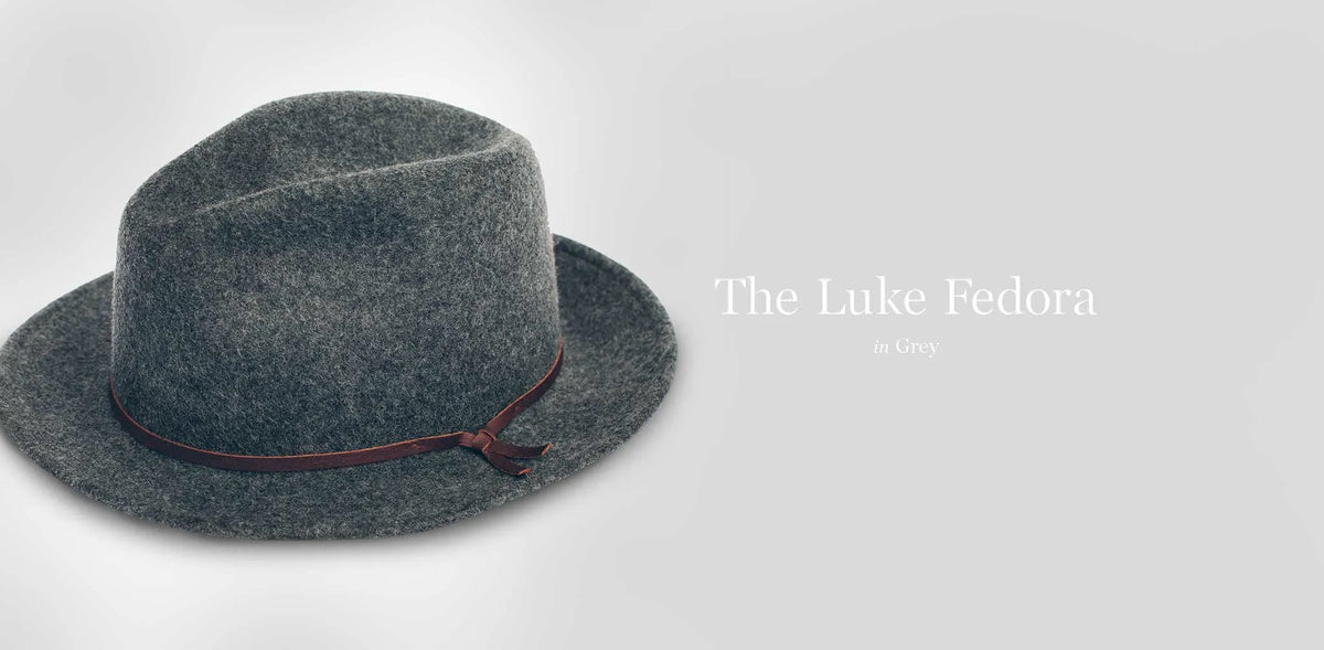 The Luke Fedora in Grey