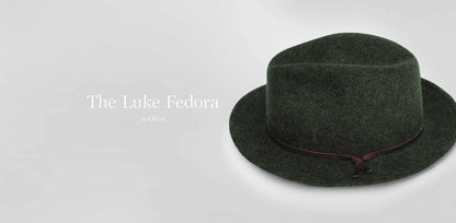 The Luke Fedora in Olive