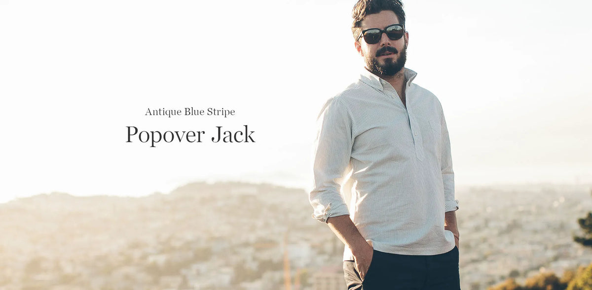 The Popover in Antique Blue Stripe