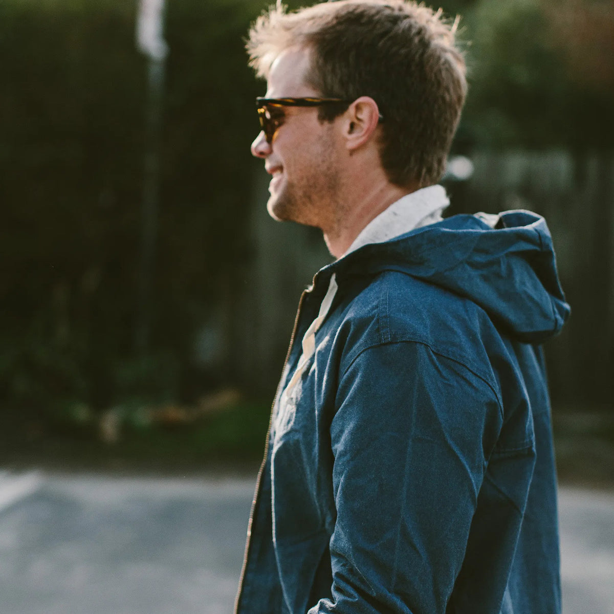 The Beach Jacket in Indigo Chambray