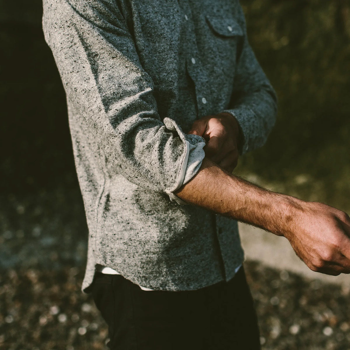 The Sun Down Shirt in Speckled Grey
