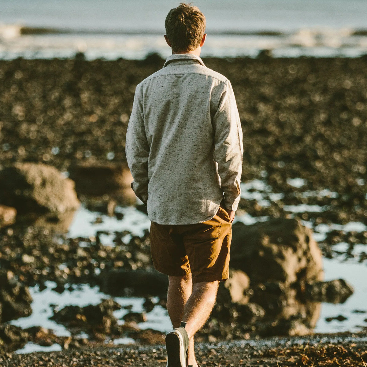 The Sun Down Shirt in Speckled Oatmeal