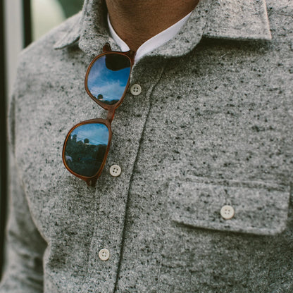 The Sun Down Shirt in Speckled Grey
