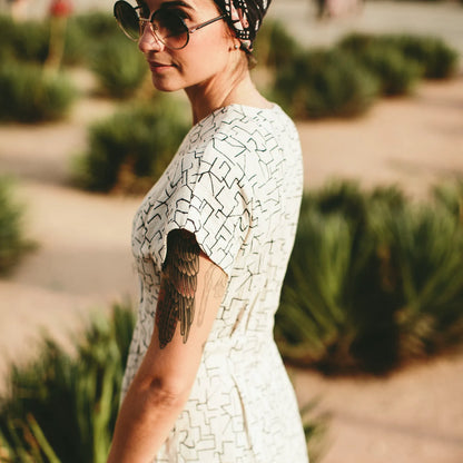 The Emma Dress in Maze Print