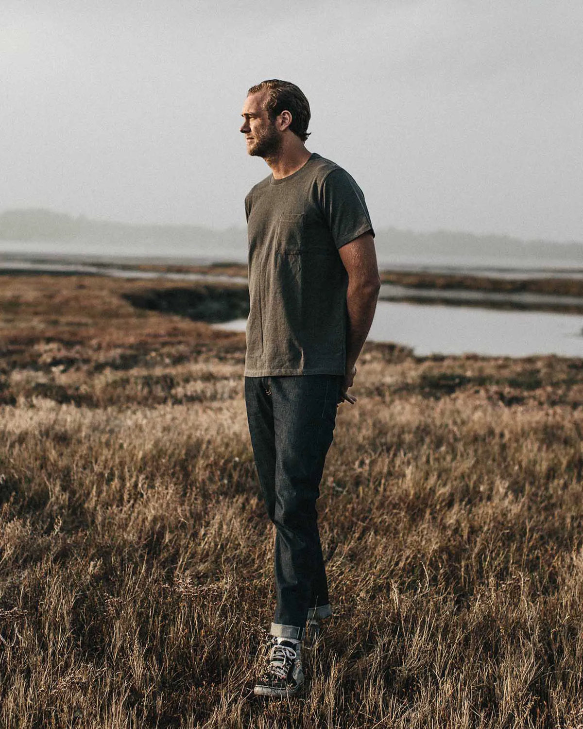 The Heavy Bag Tee in Heather Grey