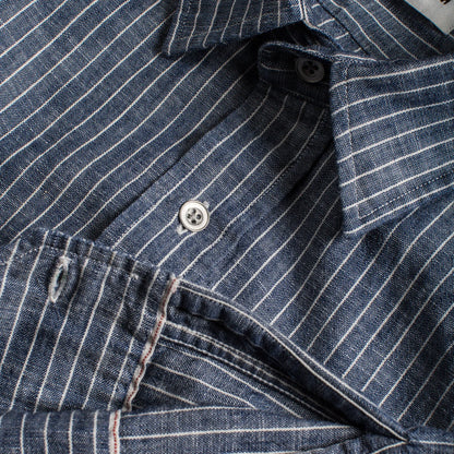 The Chore Shirt in Indigo Striped Chambray