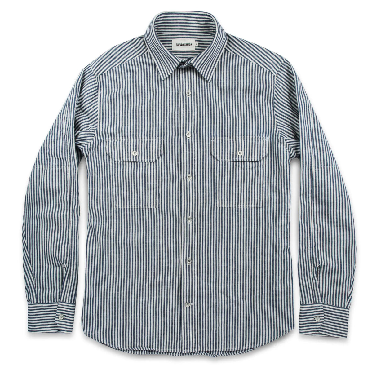 The Chore Shirt in Natural Striped Chambray