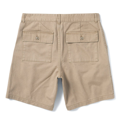 The Trail Short in Khaki Herringbone