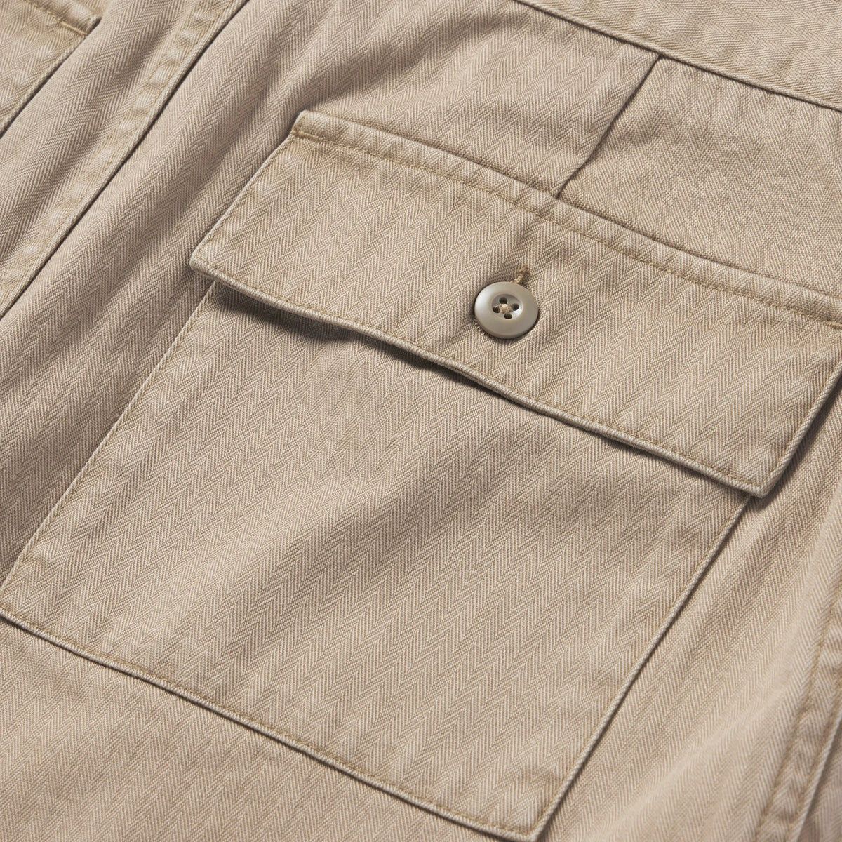The Trail Short in Khaki Herringbone