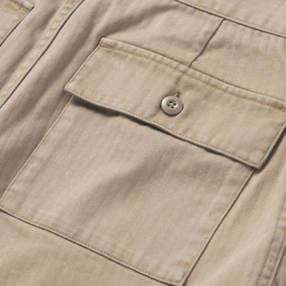 The Trail Short in Khaki Herringbone