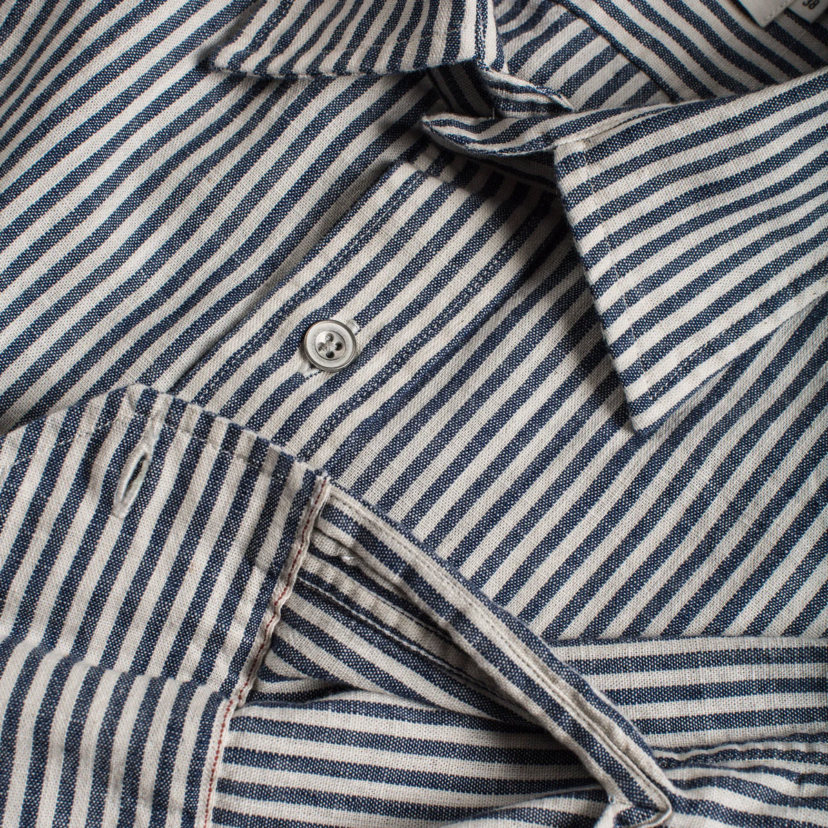 The Chore Shirt in Natural Striped Chambray