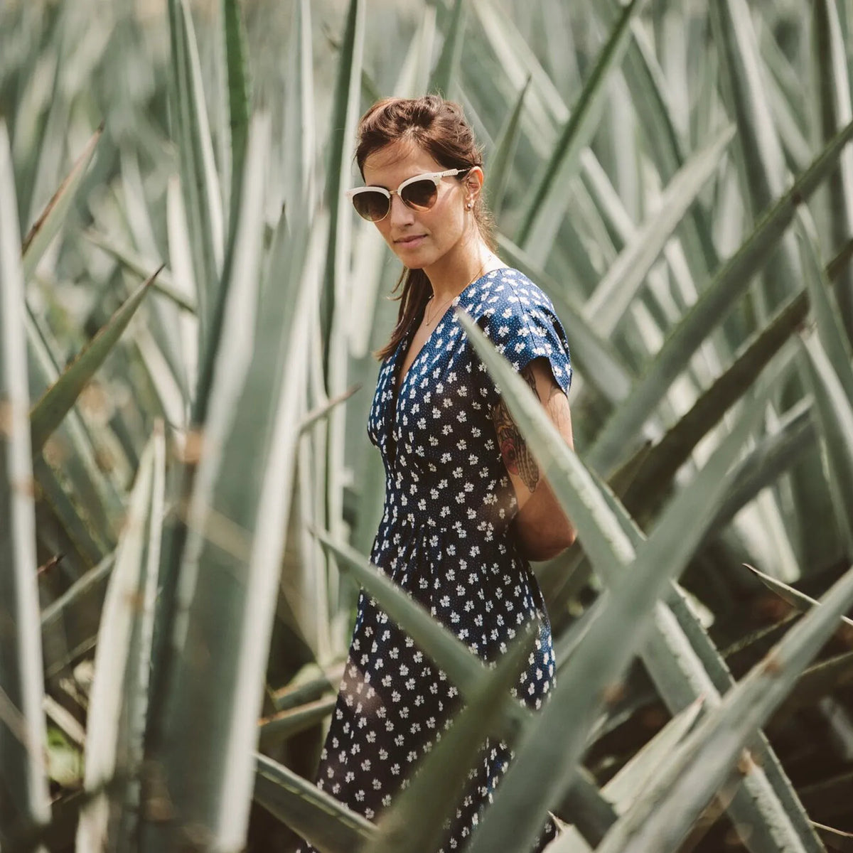 The Emma Dress in Indigo Print