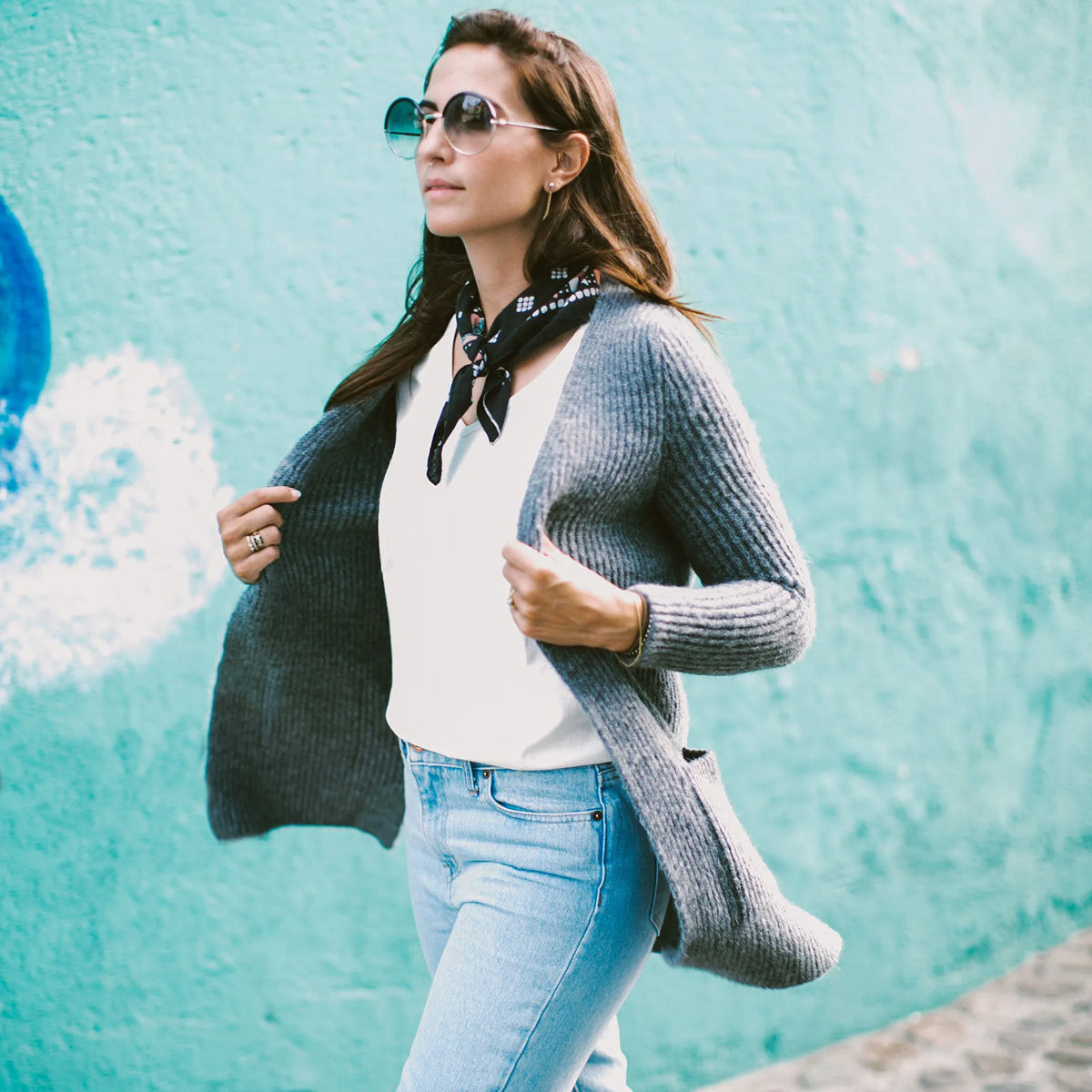 The Frida Cardigan in Charcoal