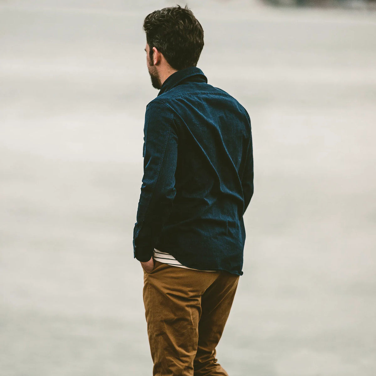 The Maritime Shirt Jacket in Sea Washed Indigo