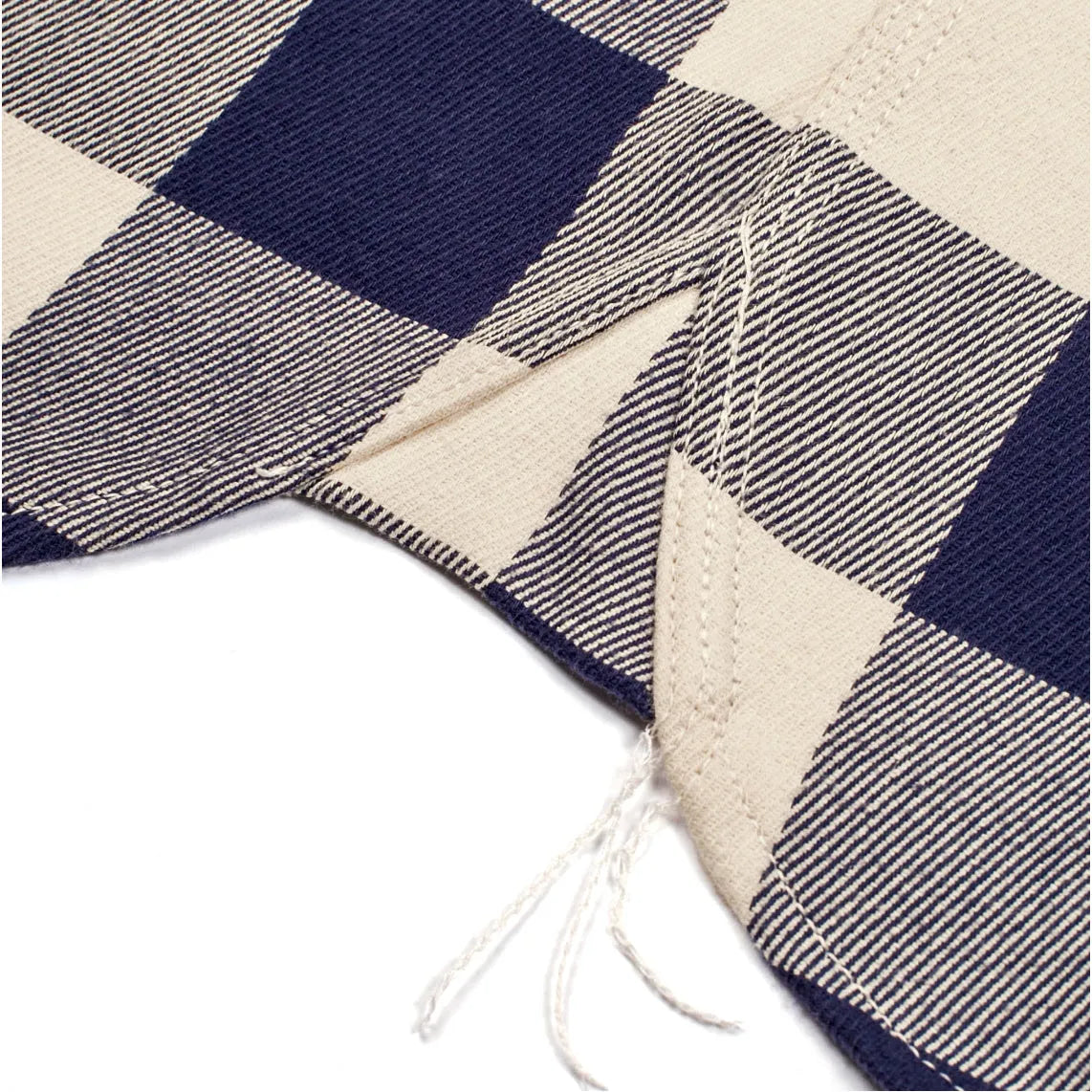 The Moto Utility Shirt in Natural & Navy Buffalo Plaid