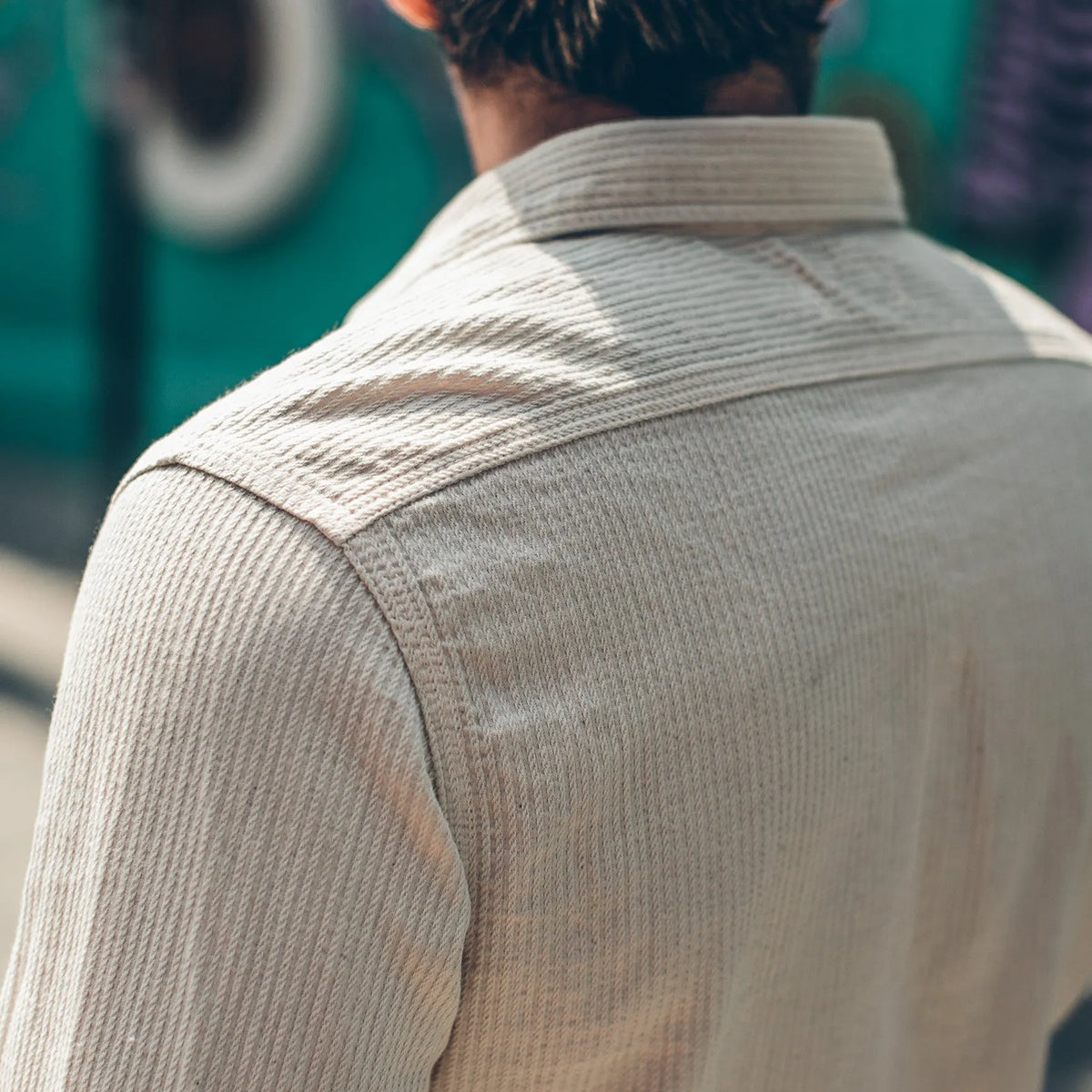 The Utility Shirt in Cone Mills Corded Natural