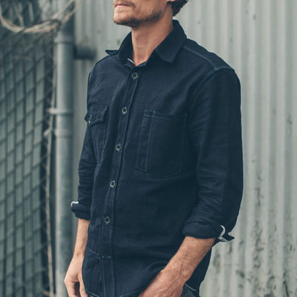 The Utility Shirt in Cone Mills Indigo Selvage Canvas