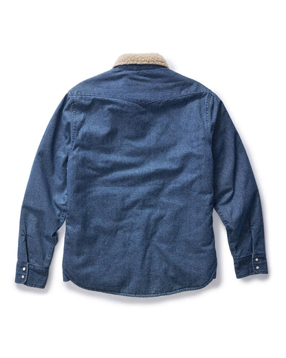 The Western Shirt Jacket in Washed Indigo