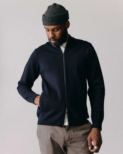 The Portola Bomber in Midnight Merino