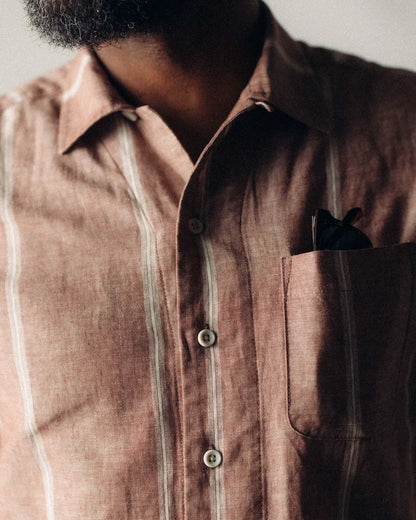 The Hawthorne Shirt in Dried Fig Stripe
