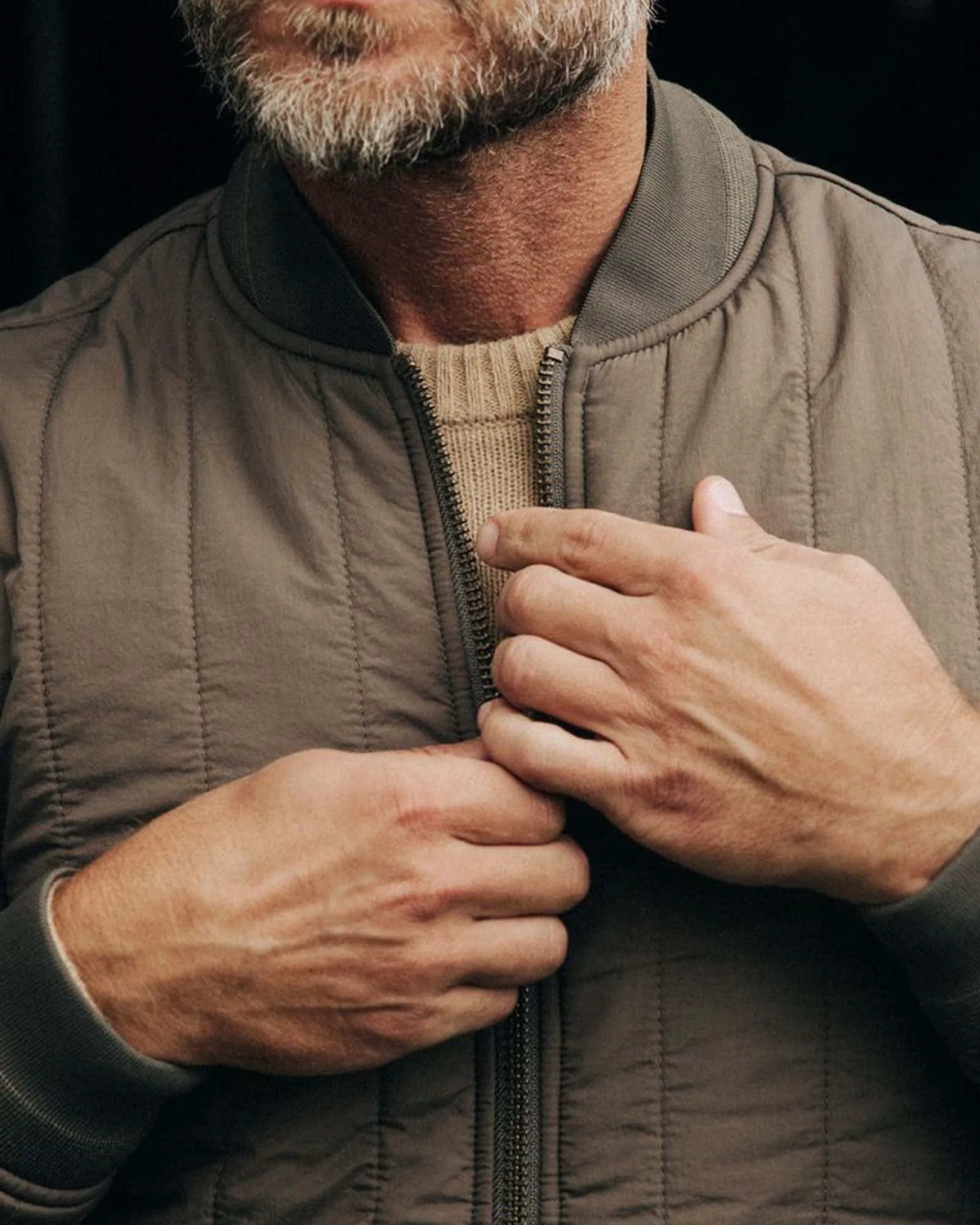 The Able Jacket in Morel Quilted Nylon