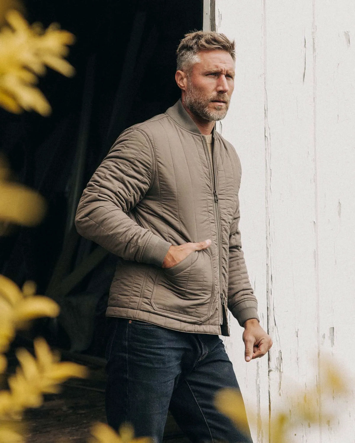 The Able Jacket in Morel Quilted Nylon